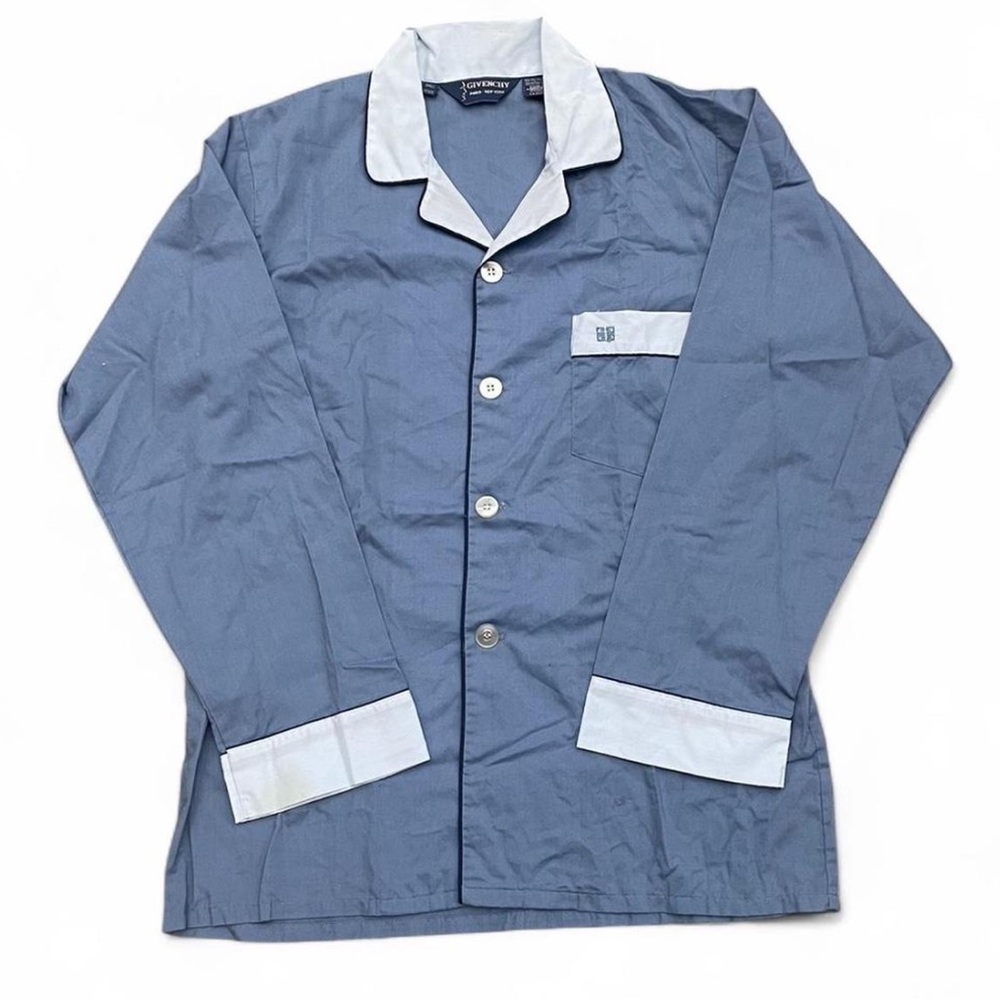 Givenchy luxury size small Blue and white cotton pajama shirt
